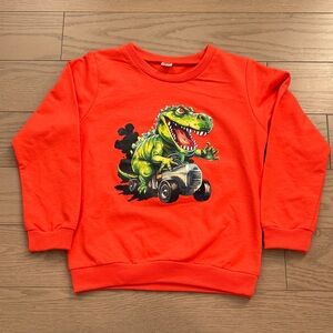 Orange Dinosaur Sweatshirt